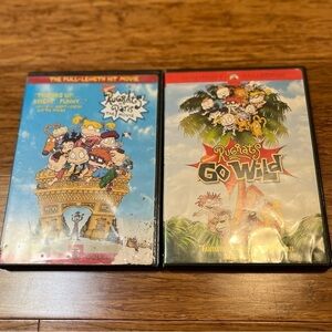 RUGRATS 2 DVD movie bundle: "Go Wild" and "Rugrats in Paris The Movie" w/ cases